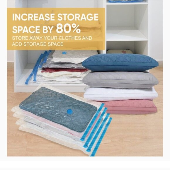 VACUUM STORAGE BAGS-SIZE SMALL- PACK OF 5-NEW - Picture 1 of 3
